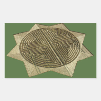 Artistic Crop Circle Rectangular Sticker