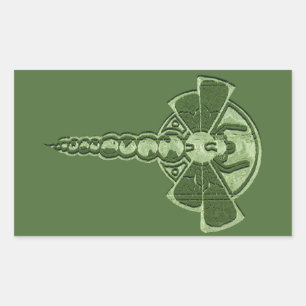 Artistic Crop Circle Rectangular Sticker