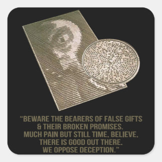 Artistic Crop Circle Square Sticker
