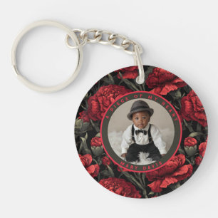 Artistic Dad Fathers Day Gifts Custom Carnation Key Ring