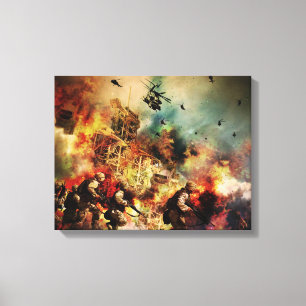 Artistic depiction of war canvas print