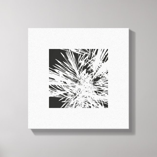 Artistic Design in Black and White Canvas Print (Front)