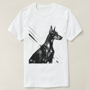 Artistic Doberman Pinscher & Watercolor German She T-Shirt