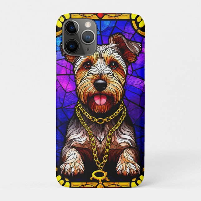 Artistic Dog Stained Glass Portrait Case-Mate iPhone Case (Back)