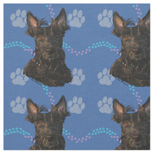Artistic Dogs - Scottish Terrier v1 Fabric