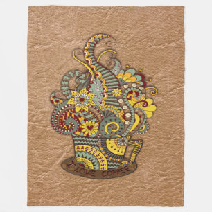 Artistic-doodle-drawing art fleece blanket