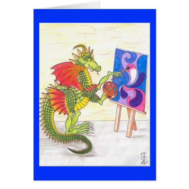 Artistic Dragon All-Occasion Card (Front)
