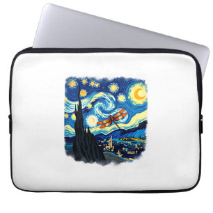 Artistic Dragonfly Shirt Van Gogh Starry Night Dra Laptop Sleeve