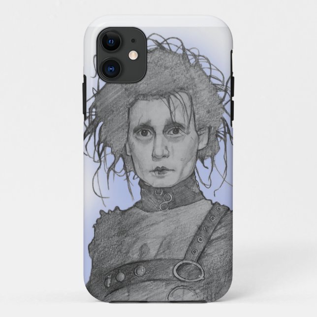 artistic drawing edward scissors' hands Case-Mate iPhone case (Back)