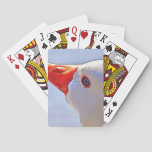 Artistic Duck Black Outline Art Tapestry Playing Cards