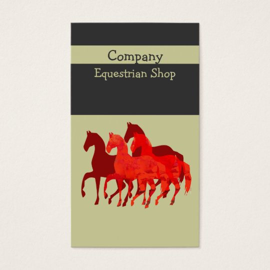 Artistic Easy Custom Watercolor Magic Horses Business Card
