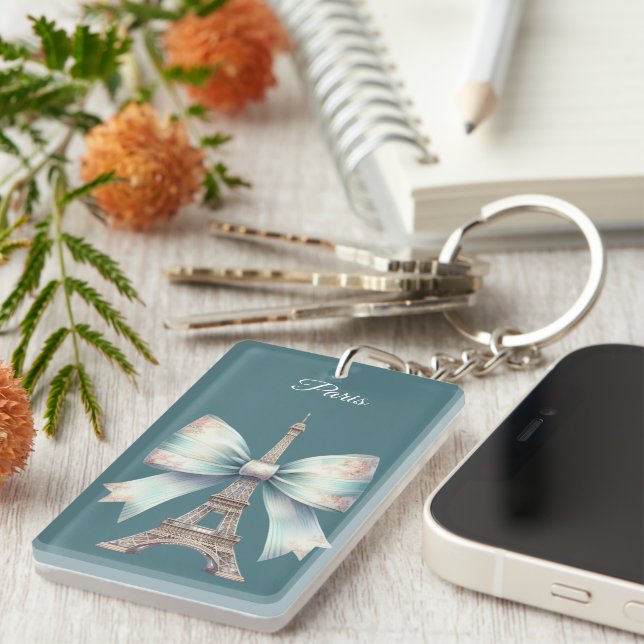 Artistic Eiffel Tower Key Ring (Front Right)