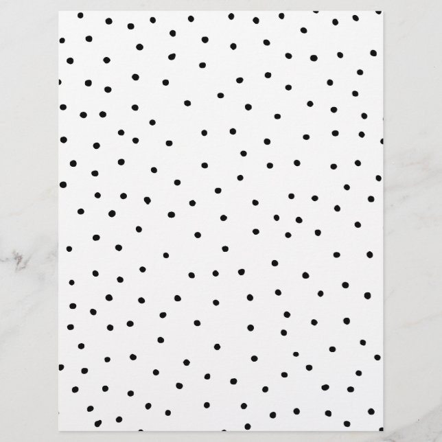 Artistic elegant black and white handdrawn dots flyer (Front)