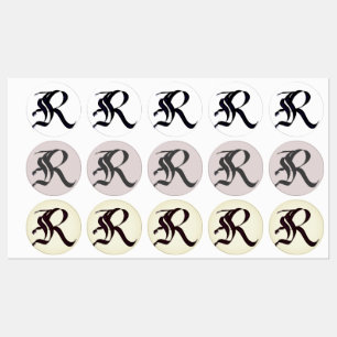 Artistic Elegant Monogram Calligraphy Letter "R.”