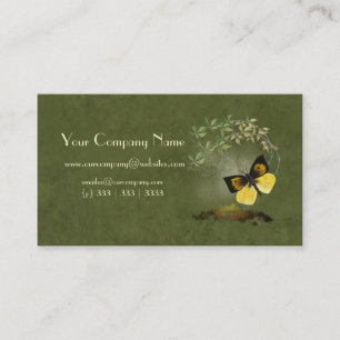 Artistic, Elegant- Painted Butterfly- Business Car Business Card