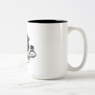 Artistic English Bulldog Breed Design Two-Tone Coffee Mug