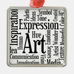 Artistic Expression for Artist or Creative Person Metal Tree Decoration