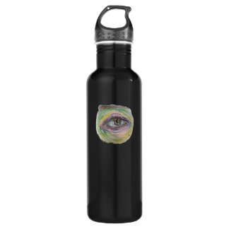 Artistic Eye Drawing Water Bottle