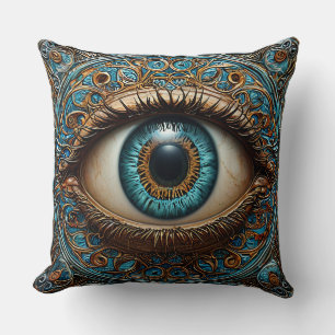Artistic Eye With Intricate and Ornamental Detail Cushion