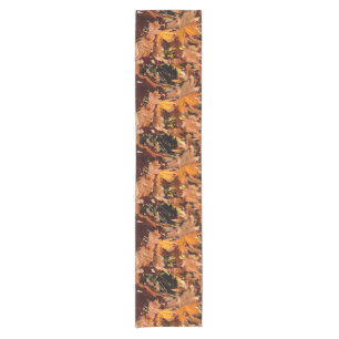 Artistic Fall Leaves In Autumn Sunshine Short Table Runner