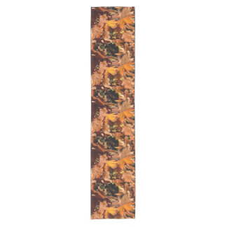 Artistic Fall Leaves In Autumn Sunshine Short Table Runner
