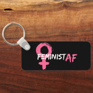 Artistic Feminist AF Pink Female Symbol  Key Ring