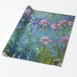 Artistic Fine Art Flowers by Monet Wrapping Paper