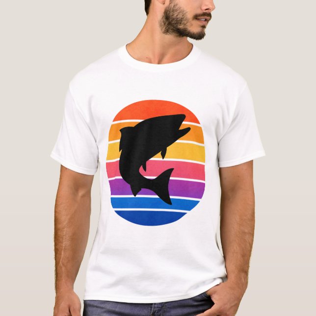 "Artistic Fish Illustration T-Shirt – Nature-Inspi (Front)