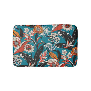Artistic Floral Deco: Vintage Seamless Pattern Bath Mat
