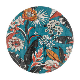 Artistic Floral Deco: Vintage Seamless Pattern Cutting Board