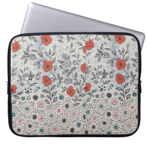 Artistic floral laptop cover