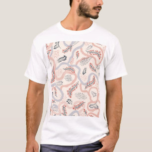 Artistic floral pattern, ornamental autumn decor. T-Shirt