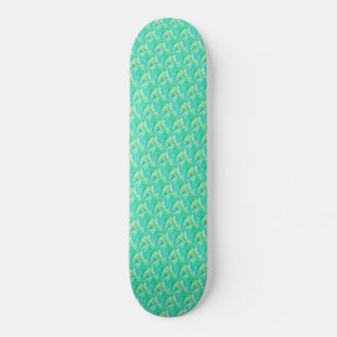 artistic floral print skateboard