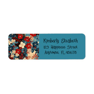 Artistic Floral Return Address Label