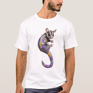 Artistic Floral Sugar Glider Men T-Shirt