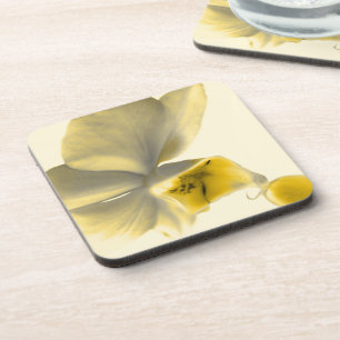 Artistic Flower in Yellow Tones Coaster