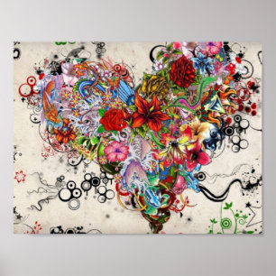 Artistic Flowers Poster