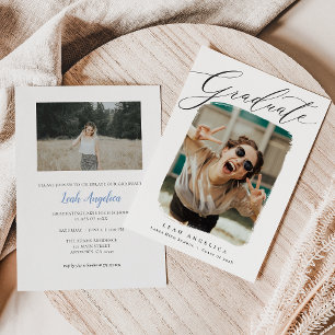 Artistic Framed Photo Graduation Invitation