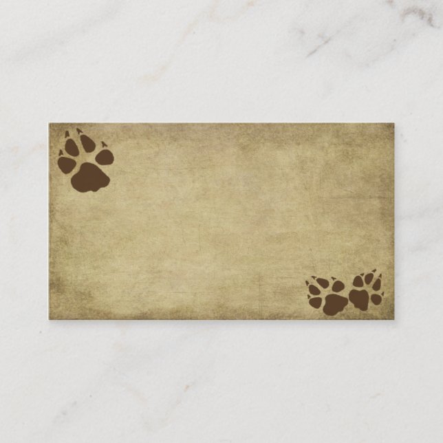 Artistic & Fun- Doggy Prints-  Business Card (Front)