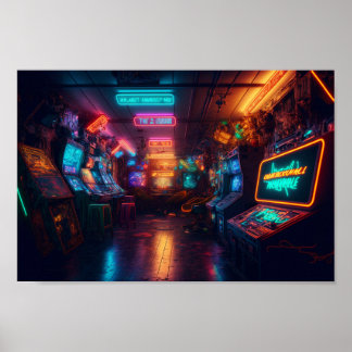 Artistic game room poster