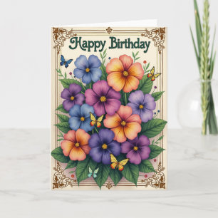 Artistic Garden Birthday Card
