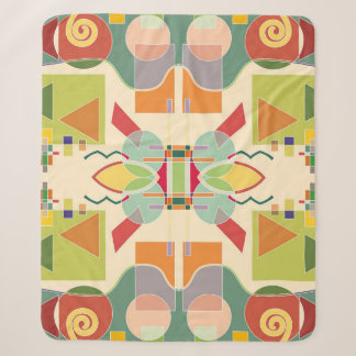 Artistic Geometric: Colourful Seamless Pattern Sherpa Blanket