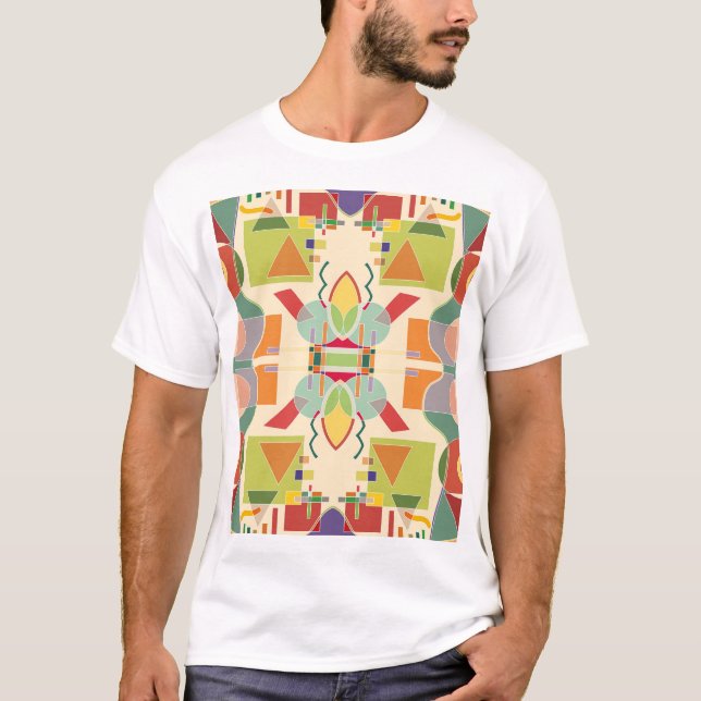 Artistic Geometric: Colourful Seamless Pattern T-Shirt (Front)
