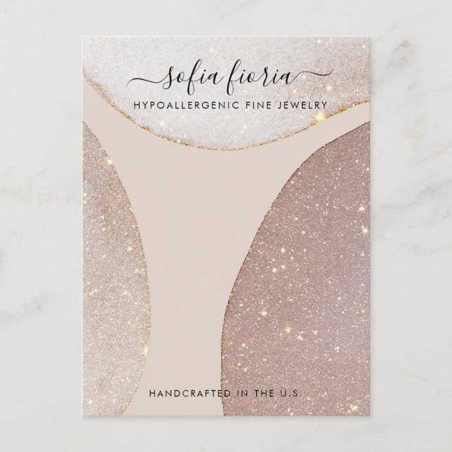 Artistic Glitter Large Jewellery Display Card (Front)