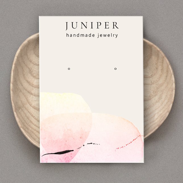 Artistic  Glow Watercolor Earring Jewelry Display Business Card (Creator Uploaded)