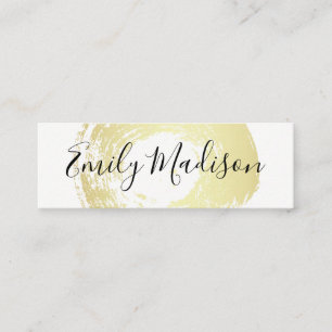 Artistic Gold Brushed   Stylish Mini Business Card