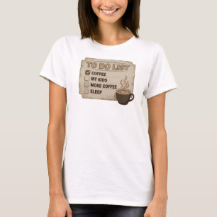 Artistic Gold COFFEE FIRST SAVE WORLD Art Design T-Shirt