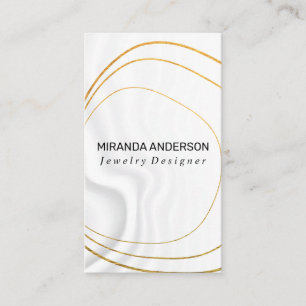 Artistic Gold Foil Lux Silk Fabric Background Business Card