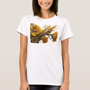 Artistic Gold GOLDEN FLOWERS Shirt Design