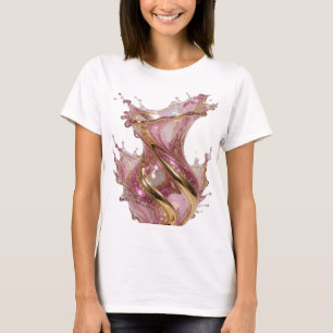 Artistic Gold GOLDEN RAIN OF GLITTER 3D Text Art T-Shirt